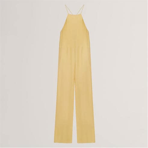 Ted Baker - Ted Baker Halter Neck Belted Wide Leg Jumpsuit