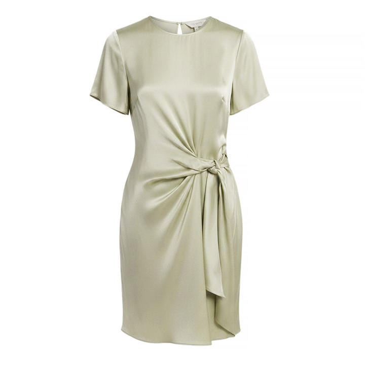 Ted Baker Women's Green Mini Tie T-Shirt Dress in Size 14, Sports Direct
