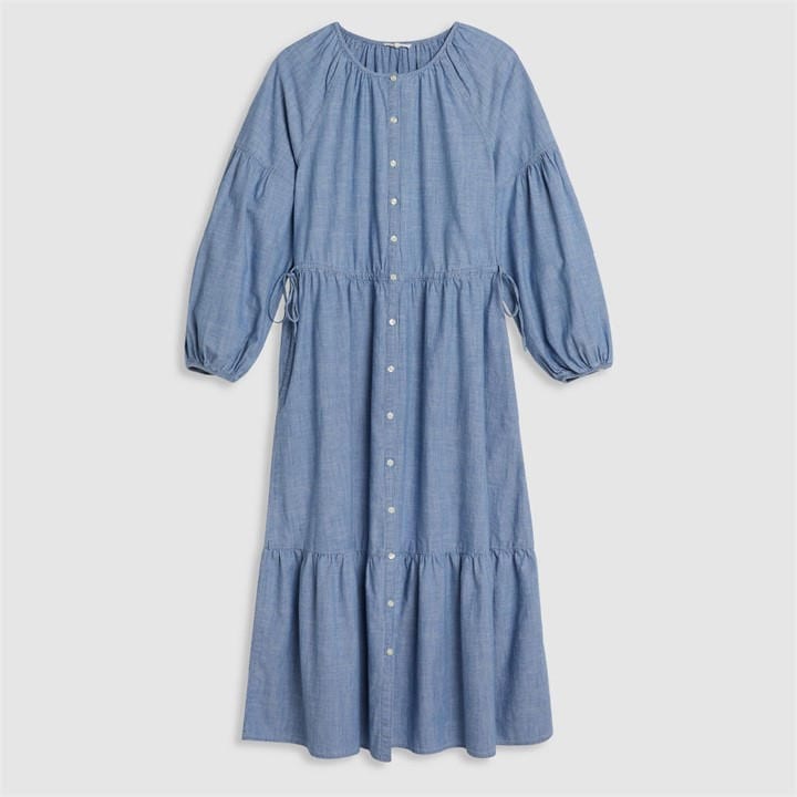 Levis Women's Blue Jolene Long Maxi Dress in Size 12, Sports Direct