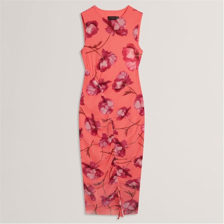 Ted Baker Women's Orange Mesh Midi Dress in Size 12, Sports Direct