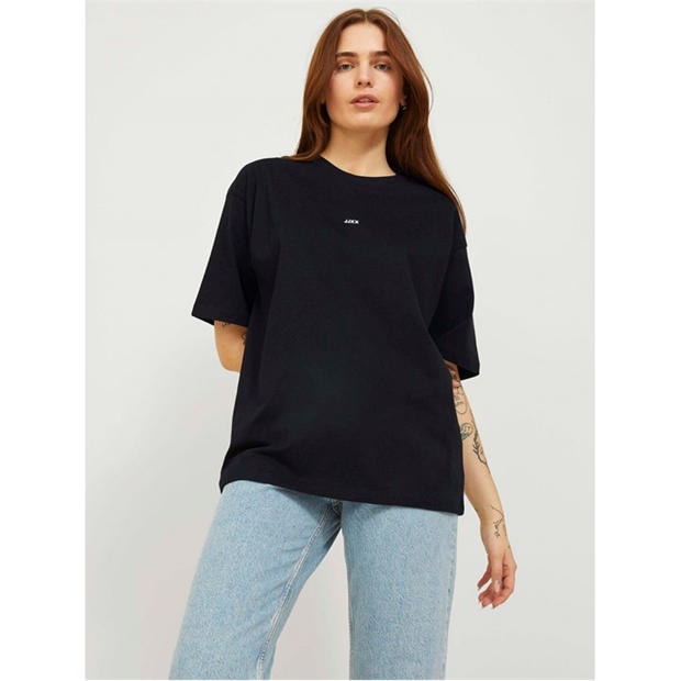 Black - JJXX - Andrea Loose Logo T-Shirt Ladies
