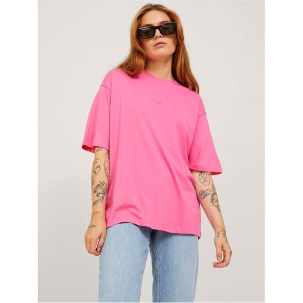 Carmine Rose - JJXX - Andrea Loose Logo T-Shirt Ladies