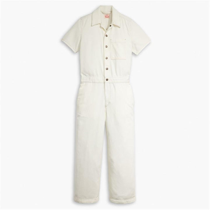 Levis Women's White Heritage Jumpsuit in Size 14, Sports Direct