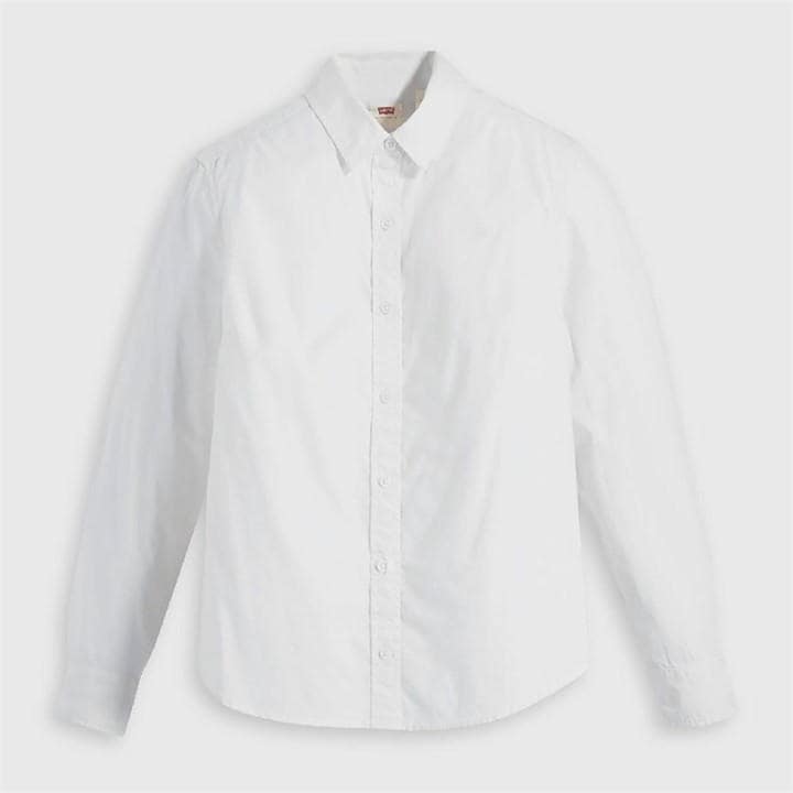 Levis Women's White Long Sleeve Oxford Shirt in Size 14, Sports Direct