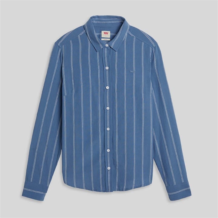 Levis Women's Blue Long Sleeve Oxford Shirt in Size 12, Sports Direct