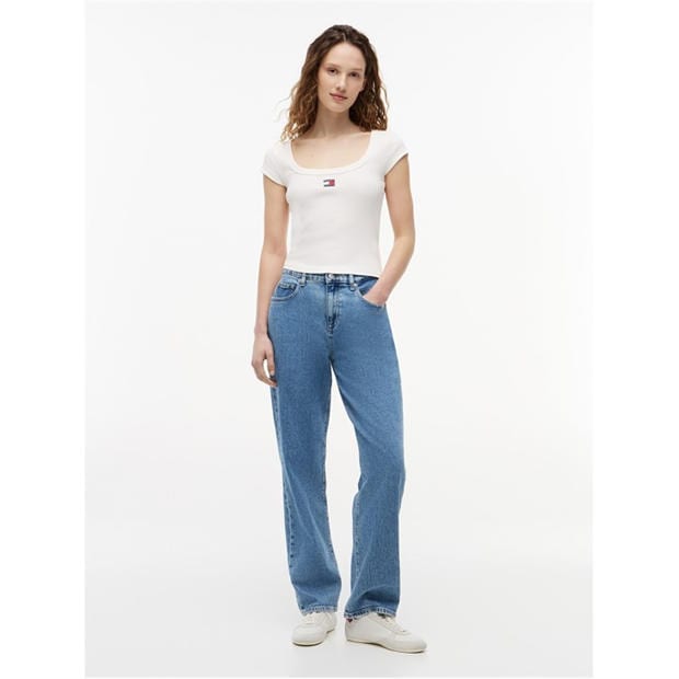 Ancient White - Tommy Jeans - Women's Slim Fit T-Shirt