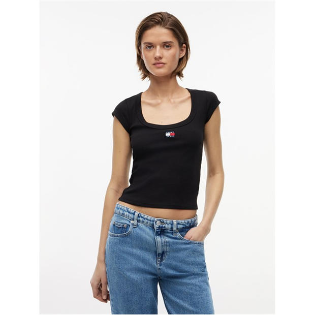 Black - Tommy Jeans - Women's Slim Fit T-Shirt