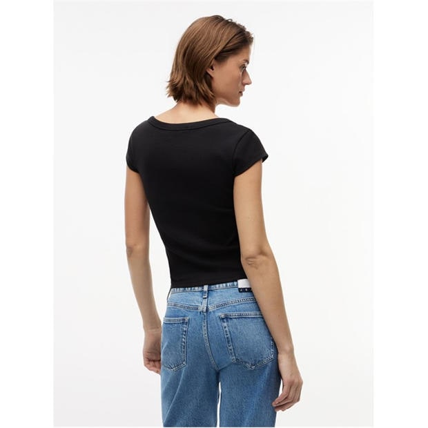 Black - Tommy Jeans - Women's Slim Fit T-Shirt