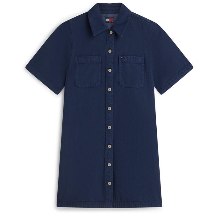 Tommy Jeans Women's Blue A Line Dress in Size 10, Sports Direct