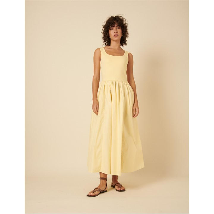 Nobodys  Women's Yellow Colorado Midi Dress in Size 16, Sports Direct
