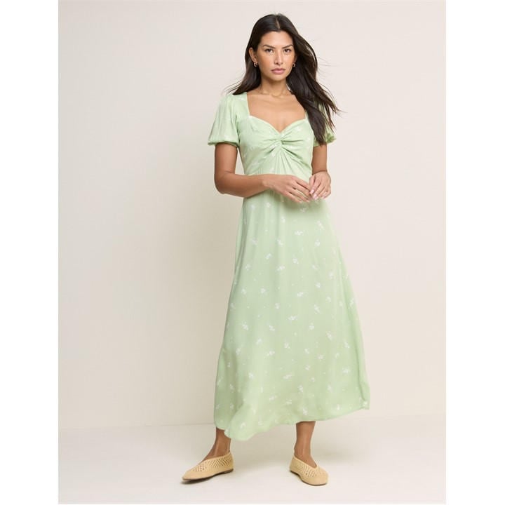 Nobodys  Women's Green Bellatrix Midi Dress in Size 8, Sports Direct