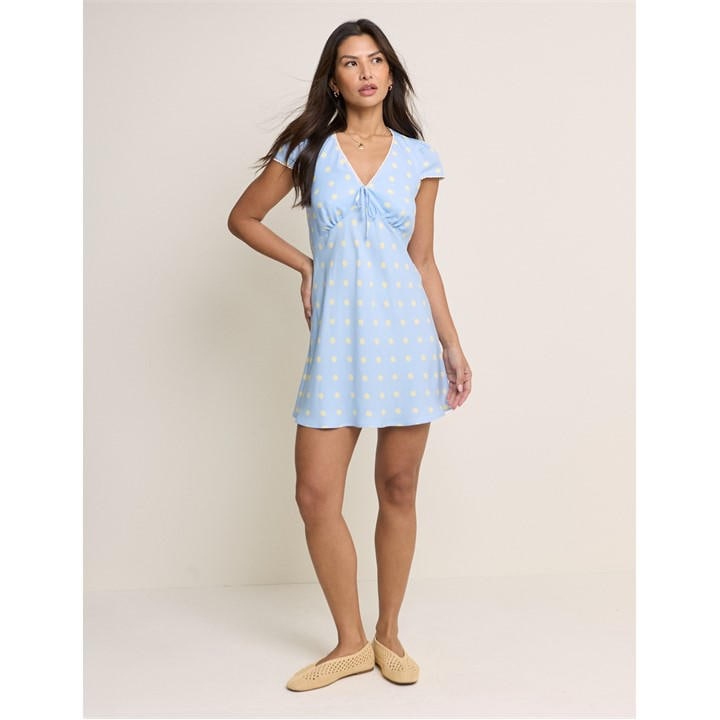 Nobodys  Women's Blue Rosa Mini Dress in Size 10, Sports Direct