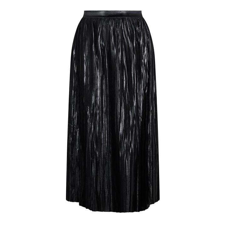 Lovedrobe Women's Black Metallic Pleated Midi Skirt in Size 24, Sports Direct
