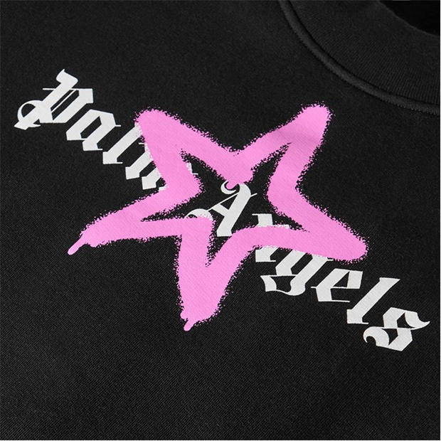 Black Pink - PALM ANGELS - Women's Star Crew T-Shirt