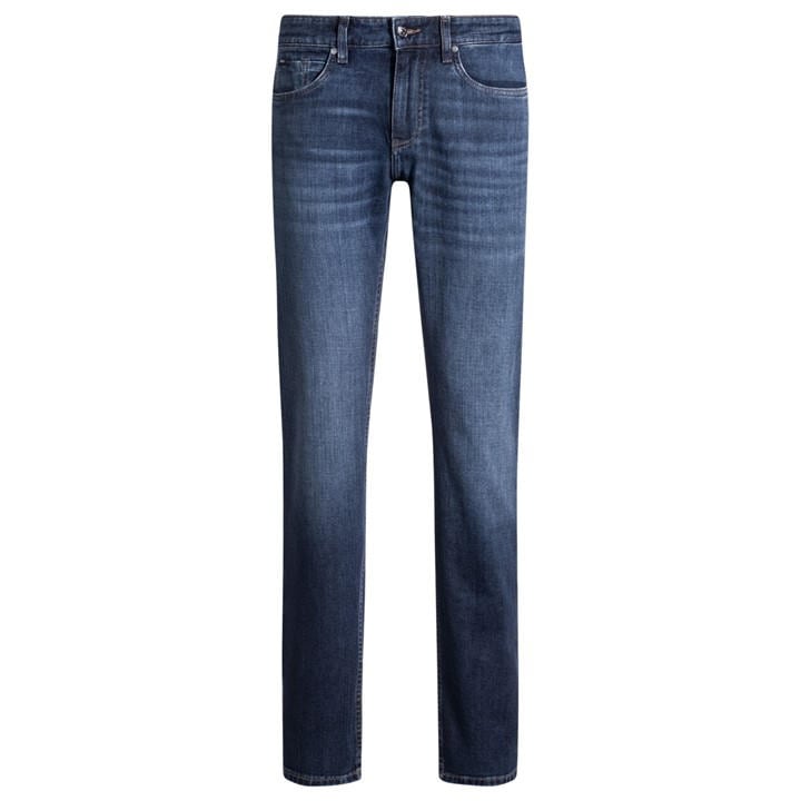 Boss Men's Blue Hbb Delaware3slm Slim-Fit Jeans in Size 34 R, Sports Direct
