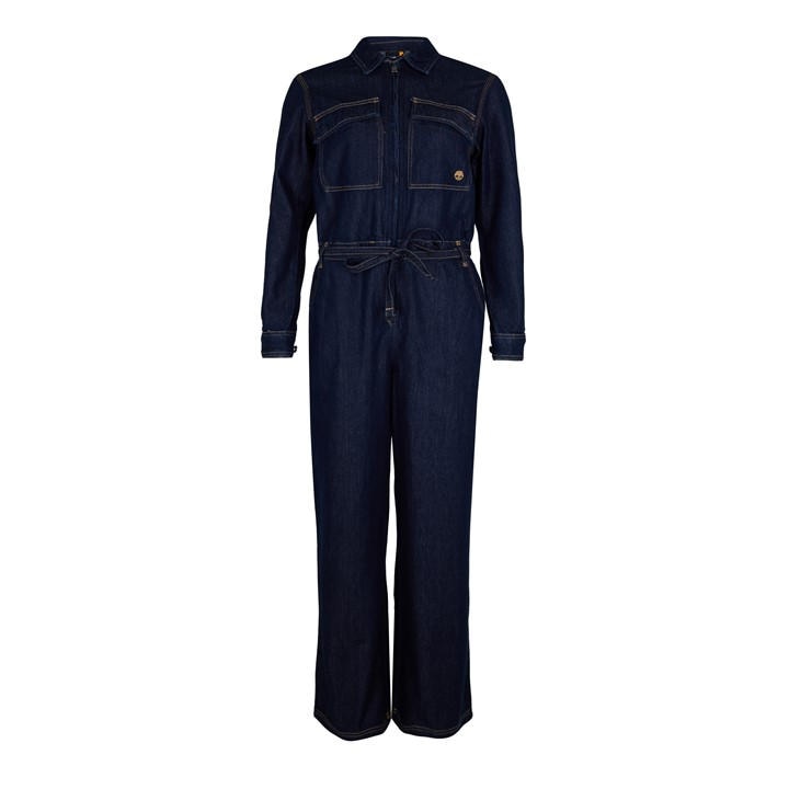 Timberland Women's Blue Dnm Boiler Suit Denim Jumpsuit in Size 12, Sports Direct