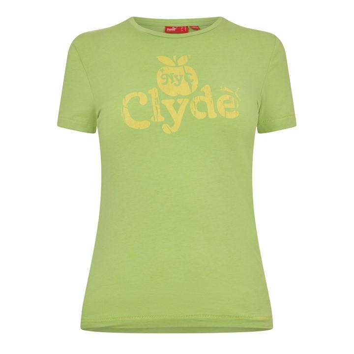 Puma Women's Green Clyde Lux Tee in Size 14, Sports Direct