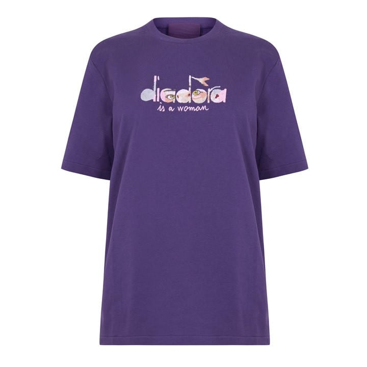 Diadora Women's Purple Eye Short Sleeve T-Shirt in Size 14, Sports Direct