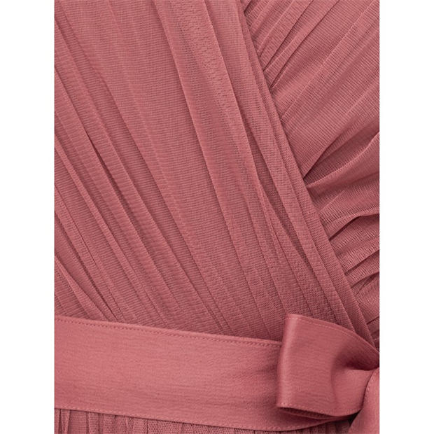 Faded Rose - Anaya With Love - Anaya With Love Recycled Faded Rose Tulle Faux Wrap Short Sleeve Maxi Dress