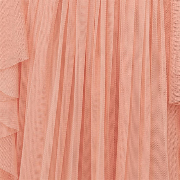Peach - Anaya With Love - Anaya With Love Recycled Peach V Neck Midaxi Dress with Waterfall Ruffle Detail