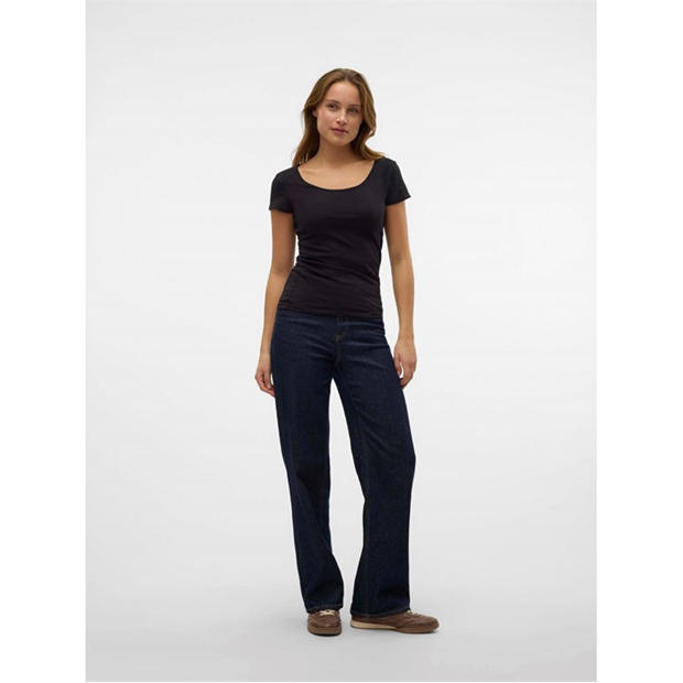 Black - Vero Moda - Women's Soft U-Neck T-Shirt