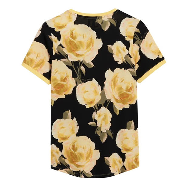BLACK - Ted Baker - Womens Floral Print T-Shirt