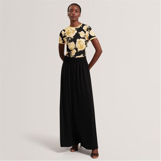 BLACK - Ted Baker - Womens Floral Print T-Shirt