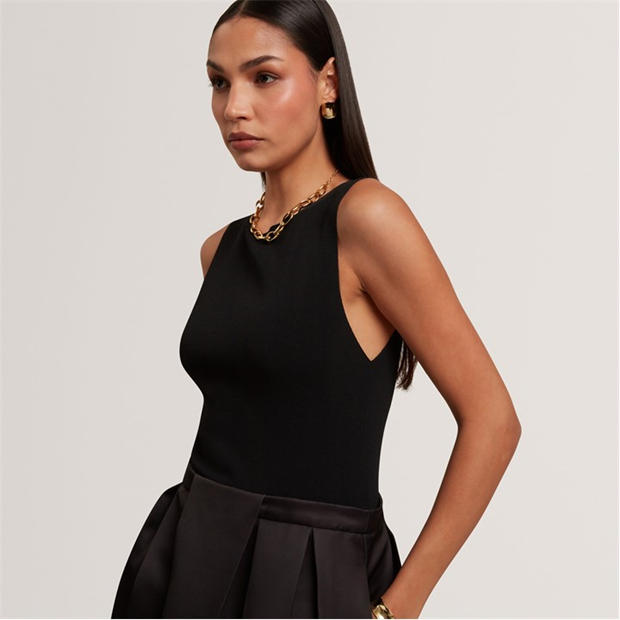 BLACK - Ted Baker - Womens Floral Print Midi Dress
