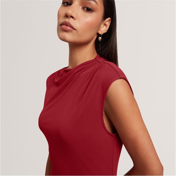 DK-RED - Ted Baker - Women's Print Midi Shift Dress