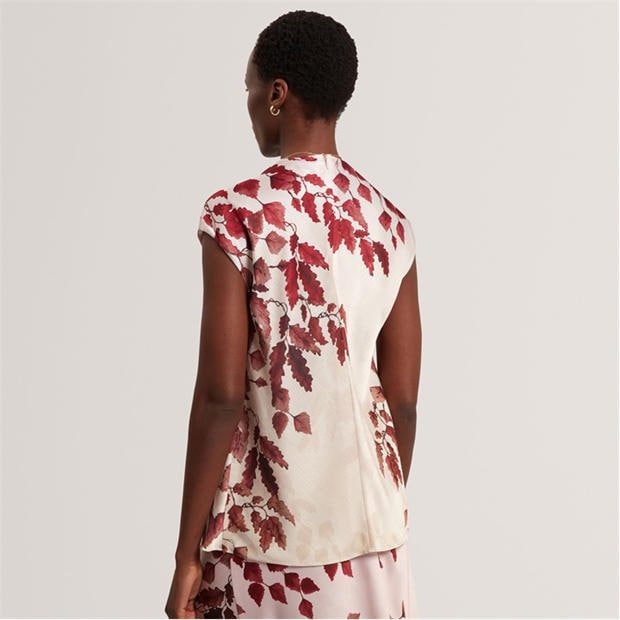ROSEGOLD - Ted Baker - Womens Printed Drape Top