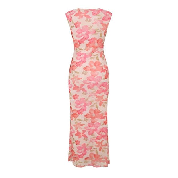 Mutli - I Saw It First - Printed Mesh Maxi Dress