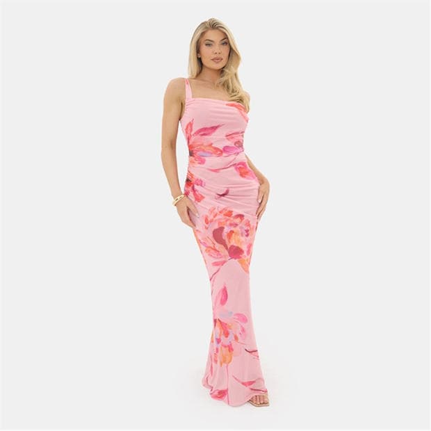 Mutli - I Saw It First - Printed Mesh Maxi Dress