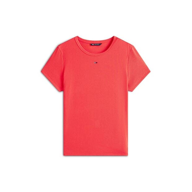 Red Alert - Tommy Jeans - Short Sleeve Logo Ribbed T-Shirt