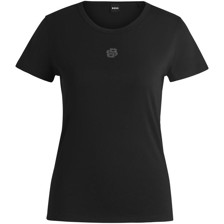 Boss Women's Black Eventsa Hc 01 T-Shirt in Size 12, Sports Direct