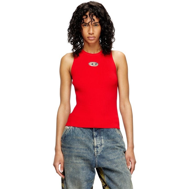Diesel Women's Red M-Caddix Top in Size 8, Sports Direct