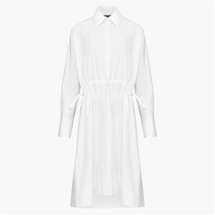 French Connection Women's White Rhodes Shirt Dress in Size 14, Sports Direct