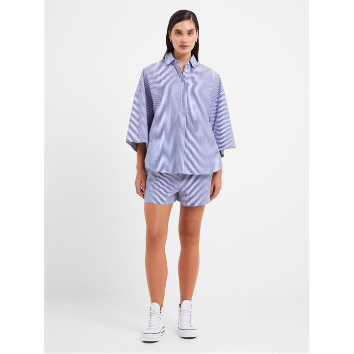 French Connection Women's Blue Rhodes Shirt in Size 10, Sports Direct