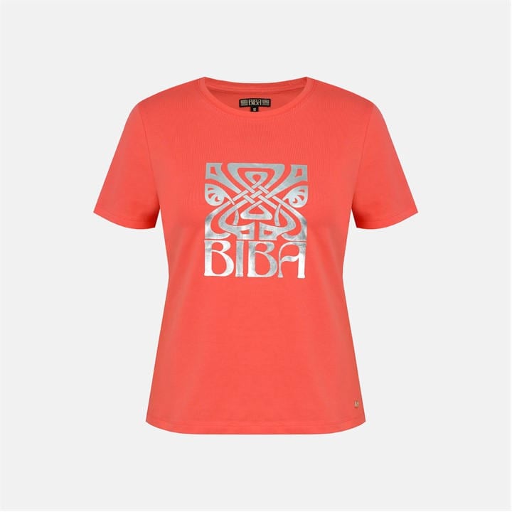Biba Women's Pink Logo T-Shirt in Size 14, Sports Direct
