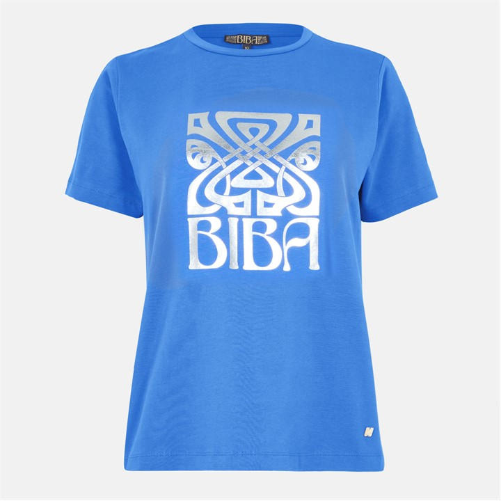 Biba Women's Blue Logo T-Shirt in Size 12, Sports Direct