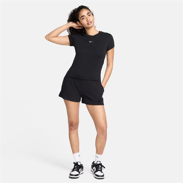 BLACK/WHITE - Nike - Sportswear Chill Knit Women's T-Shirt
