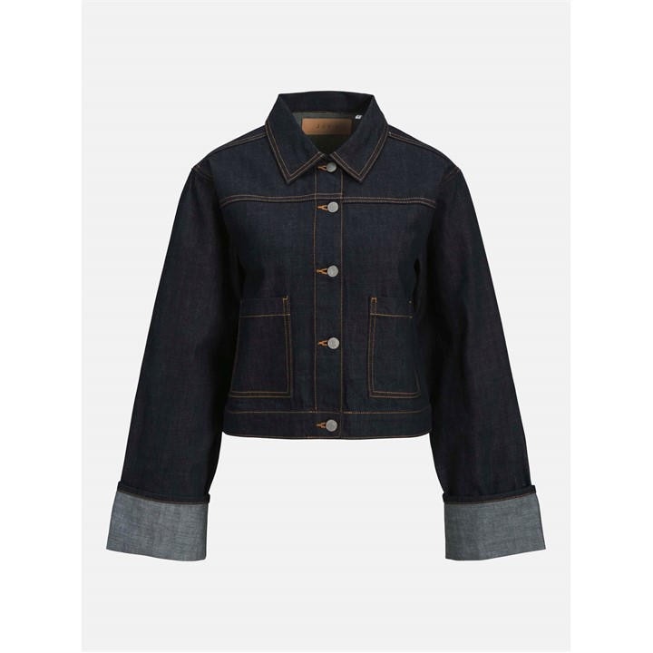Jjxx Women's Blue Fold Up Denim Jacket in Size 14, Sports Direct
