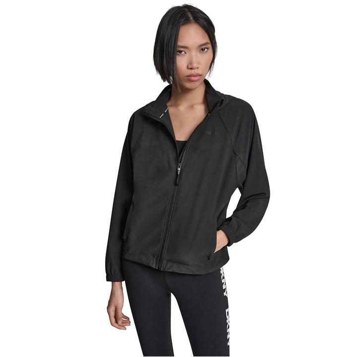 Dkny Women's Black Windbreaker in Size 14, Sports Direct