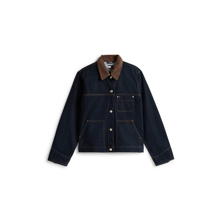 Tommy Jeans Women's Blue Chore Barn Jacket in Size 12, Sports Direct