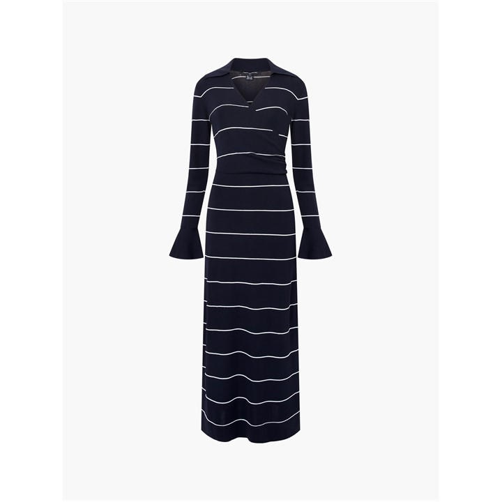 French Connection Women's Blue Ottie Knitted Jumper Dress in Size 14, Sports Direct