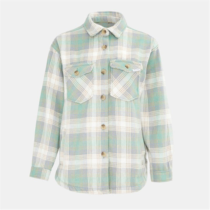Miso Women's Green Wool Shirt in Size 10, Sports Direct