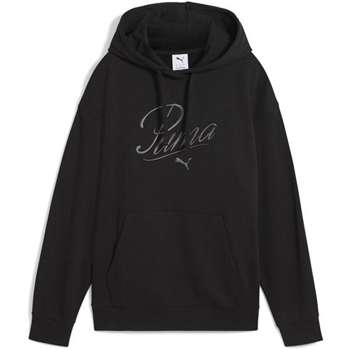 Puma - Women's Script Comfort Tech Fleece Overhead Hoodie