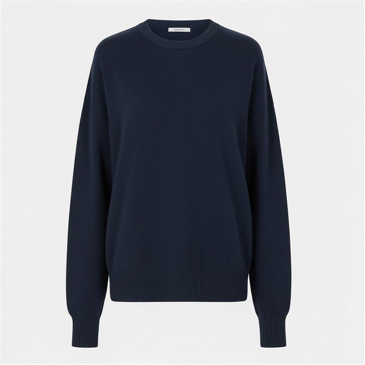 Jack Wills Women's Navy Vintage Crew Neck Drop Shoulder Sweater - 16 (Xl) - Image 3
