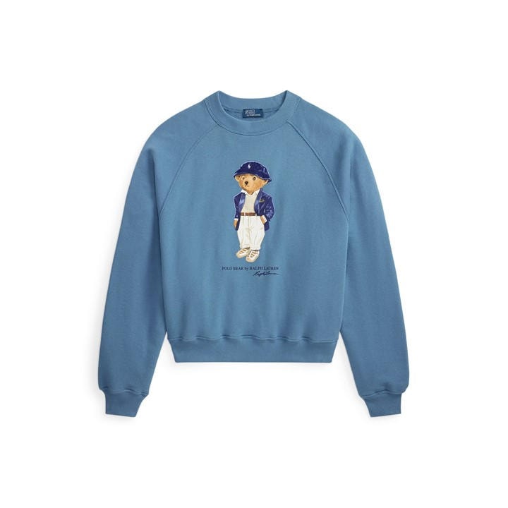 Polo Ralph Lauren Women's Blue Bear Crew Sweatshirt in Size 12, Sports Direct