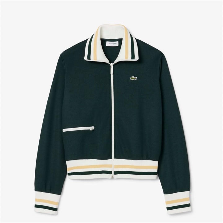 Lacoste Women's Green Breathable Tracksuit Top in Size 10, Sports Direct