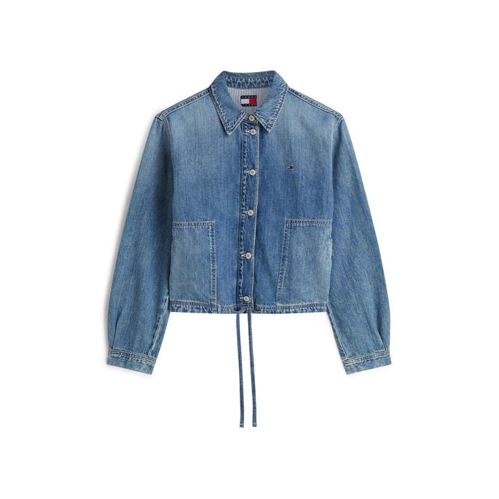 Tommy Jeans Women's Blue Denim Jacket in Size 10, Sports Direct